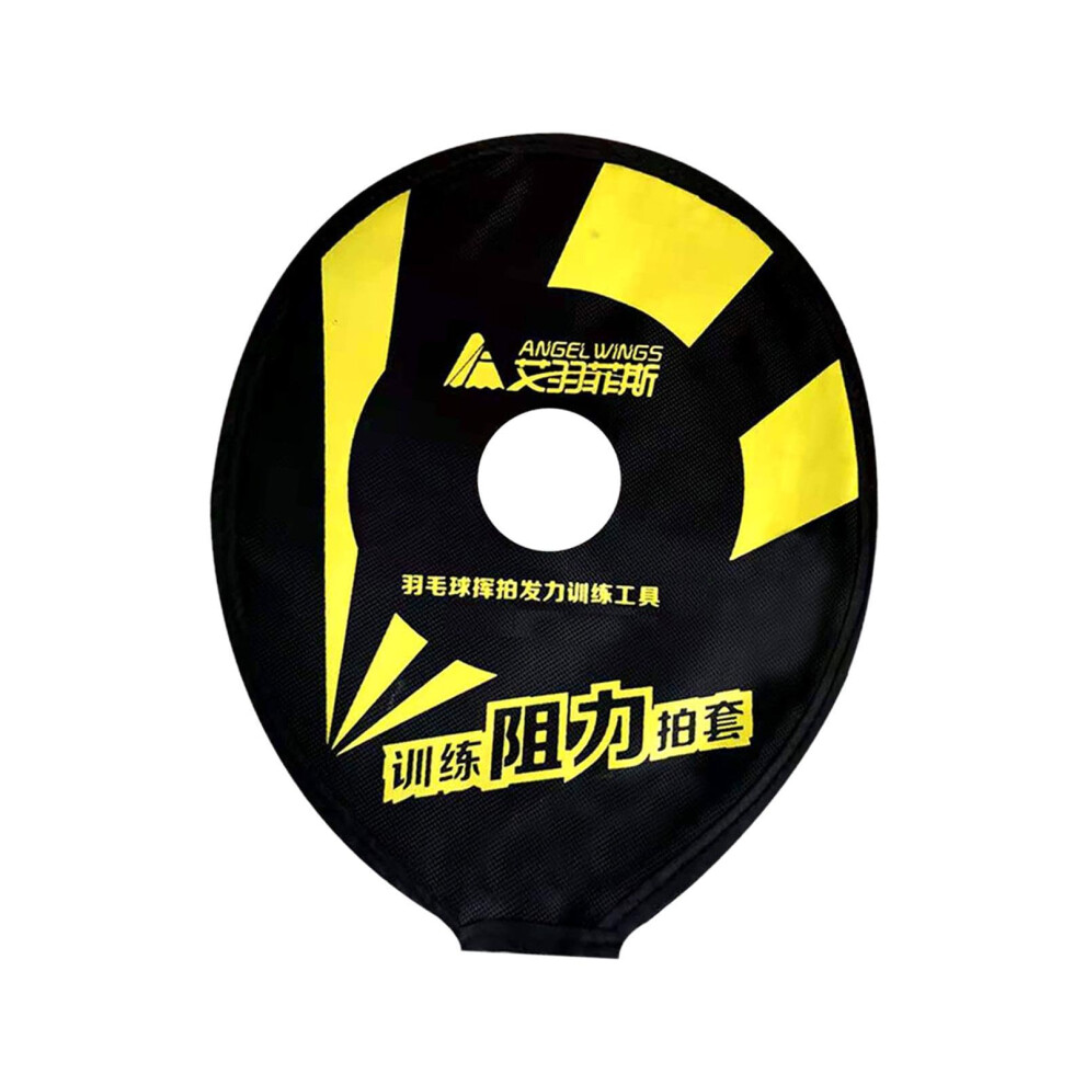 Badminton Racquet Head Cover Sleeve for Indoor Outdoor Sports, Black Yellow, Durable Material, Fits Standard Size Racquets-image-OPC-PK9QKWY-NEW