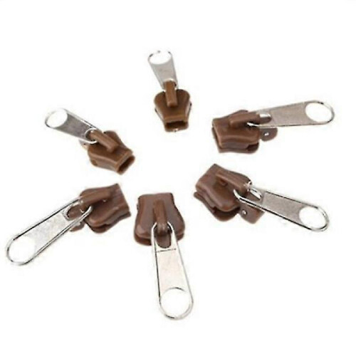 6pcs/set Fix Zipper Slider Zipper Head Universal Kit Replacement for Broken / Wearable SlidersBlack 2