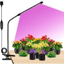 Plant Grow Light Single Head Adjustable Gooseneck LED Grow Light for Indoor Plants, Green, 25W