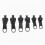 6pcs/set Fix Zipper Slider Zipper Head Universal Kit Replacement for Broken / Wearable SlidersBlack 10