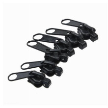 6pcs/set Fix Zipper Slider Zipper Head Universal Kit Replacement for Broken / Wearable SlidersBlack