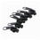 6pcs/set Fix Zipper Slider Zipper Head Universal Kit Replacement for Broken / Wearable SlidersBlack 1