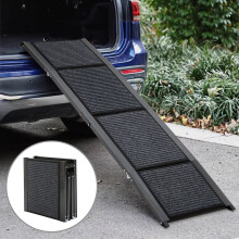 160x44cm Outdoor Foldable Metal Dog Ramp Non-slip Pet Ladder For Car