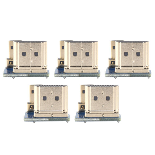 5pcs Micro HDMI to HDMI Adapter for Raspberry Pi 4B High-Definition Converter 1