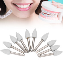 10 Stück graue Dental-Polierfräser mit niedriger Geschwindigkeit, Modell 410, für hohe Glanzwirkung