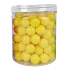 (Yellow) 100 Pcs 2cm Counting Balls - Smooth Lightweight Educational Toy for Preschool Learning with Storage Tube