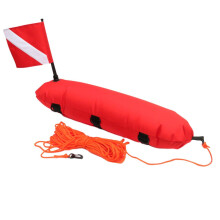 Eye-Catching Color Torpedoes Buoy - Vibrant Floating Flag Diving Signal, High-Performance Nylon, Durable and Lightweight