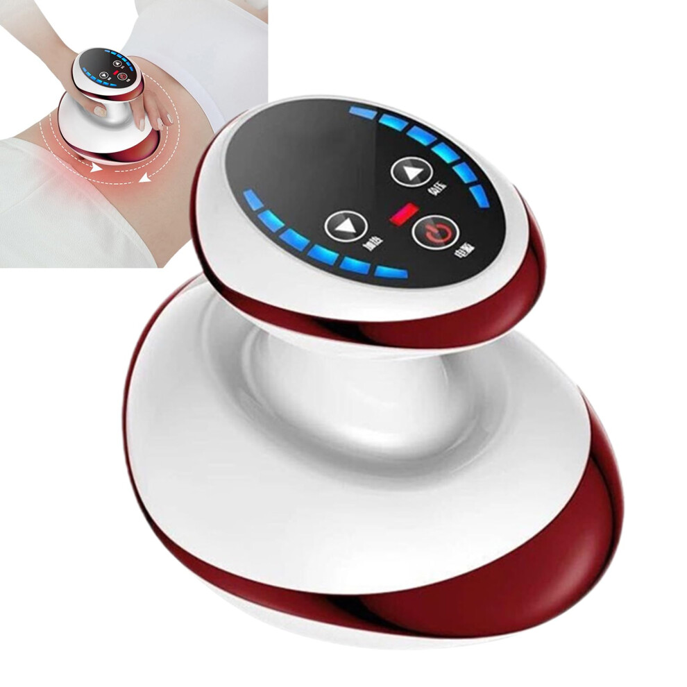 Red Cupping Machine Electric | Adjustable Intensity Handheld Cupping Therapy Device For Thigh Stomach Shoulder Facial