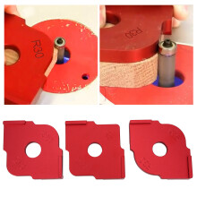 3 Stück Aluminium Corner Radius QuickJig Holzarbeits-Trimmführung Werkzeug