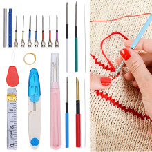 Professionelles Punch Needle Stickset mit 7 Nadeln, aus Stahl & Kunststoff