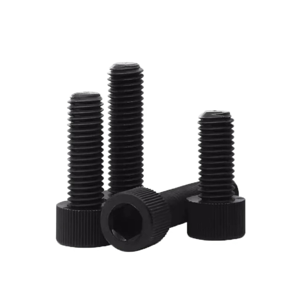 Black Nylon Hex Socket Cap Screws 10-50 Pieces M3 M4 M5 M6 M8 35mm Plastic Head Insulation Bolts Knurled-image-OPC-PK9QR6B-NEW