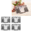 4 Pcs Embossing Folders Raised Relief Design DIY 12