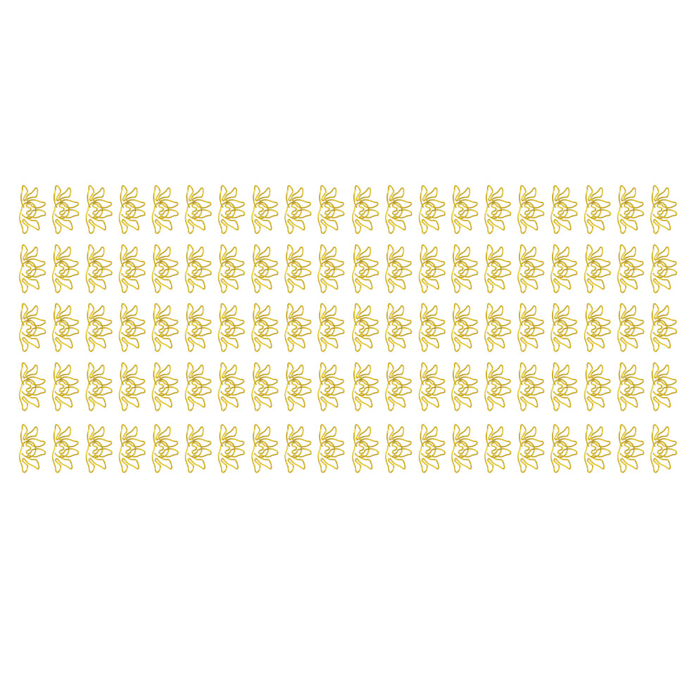 100pcs Shaped Paper Clips Flower Shape Metal