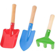 (3pcs) Kids Mini Garden Tools Set with Shovel, Spade, Rake - Colorful Garden Kit - Garden Tool for Kids and Adults