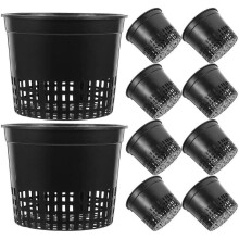 10 PCS Plastic Seedling Pots Flower Seedling Container Hydroponic Basket Pot Flower Plant Container Plastic Succulent Pot
