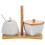 Small Sugar Bowl With Simple Design For Kitchen Decor 1 Set 1