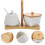 Small Sugar Bowl With Simple Design For Kitchen Decor 1 Set 2
