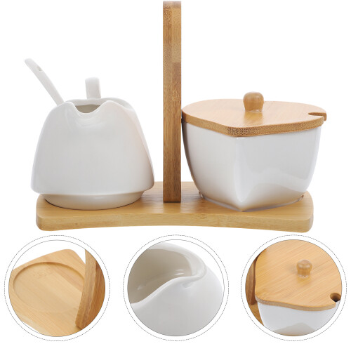 Small Sugar Bowl With Simple Design For Kitchen Decor 1 Set 1