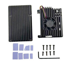 For 5 Aluminum Alloy Case Armor Shell with PWM Temperature Controlled Cooling Fan for 5