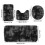 (Black) Colorful Bath Mat Set 4pcs 3
