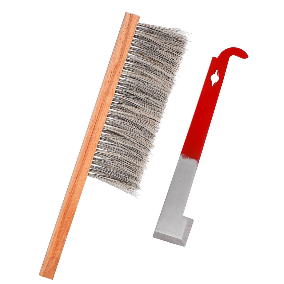 Beekeeping Tool Kit Set with Hive Brush and Hook Ergonomic Design for Easy Bee Hive Cleaning and Multi-functional Use-image-OPC-PK9QSK9-NEW