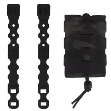 Single 5.56mm Magazine Pouch with Clip, Molle Open-Top Holster for Belt, Brown Model