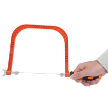 Präzise verstellbare Bügelsäge mit rutschfestem Griff und Sicherheitsmerkmalen, 25 cm
