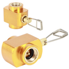 G1/4 Outdoor Camping Stove Adapter Gas Refill Valve Aluminum Copper Steel