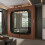 Modern Bedroom Sliding Wardrobe With Mirror Doors & Storage 150cm Walnut 1