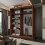 Modern Bedroom Sliding Wardrobe With Mirror Doors & Storage 150cm Walnut 3