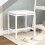 White Make-up Stool Metal Legs Stool Stable Durable Dresser Stool 3