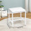 White Make-up Stool Metal Legs Stool Stable Durable Dresser Stool 4