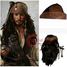 (S-1) Halloween Pirates of the Caribbean Jack Sparrow Cosplay Kostuum Volledige Set