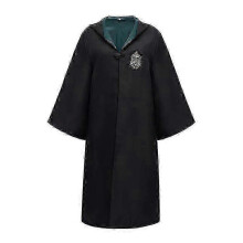 (S-Slytherin Robe Of Magic) Halloween Premium Cosplay Robe Kostuum met Capuchon Jurk Unisex Kostuum