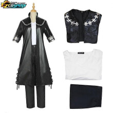 (Kostüm-L) My Hero Academia Cosplay-Kostüm Dabi Cosplay Schwarzer Mantel Jacke Uniform Halloween-Outfit