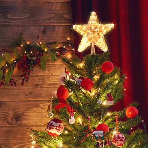Living And Home Christmas LED Star Tree Topper 1