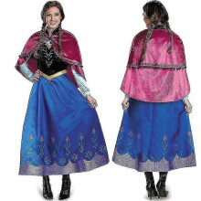 (L) Prinzessin Anna Cosplay Kostüm Weihnachten Cos Kostüm Outfit