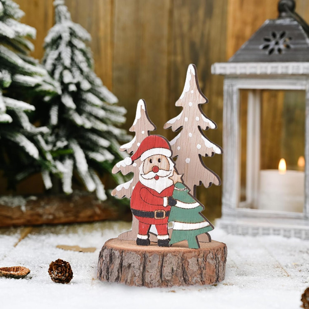 (A) Christmas Ornaments Sale Xmas Decorations Wooden Christmas Decoration Desktop Ornament for Christmas Party Decorations Outdoor Indoor Hanging Orna