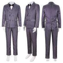 (2XL) Die Addams Family Gomez Addams Mittwoch Cosplay Kostüm Outfits Halloween Anzug Hohe Qualität