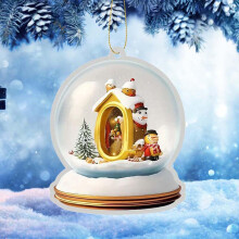 (Q) Acrylic Yellow Crystal Ball Ornament for Christmas Tree, Wedding, Party - Outdoor/Indoor, Home Decoration