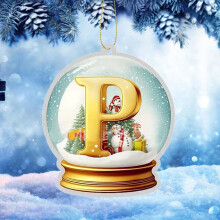 (P) Acrylic Yellow Crystal Ball Ornament for Christmas Tree, Wedding, Party - Outdoor/Indoor, Home Decoration