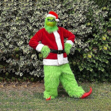(A-XL) Das Grinch-Kostüm, Weihnachten, Cosplay, Weihnachtsmann-Kostüm für Erwachsene, Outfits-Set +