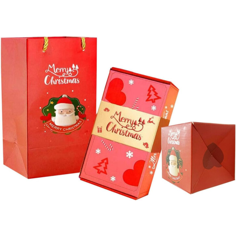 (E) Christmas Ornament Xmas Decoration Merry Christmas Surprise Box Gift Box Creating Most Surprising Gift Red Envelope Bouncing Romantic Gift Box Chr