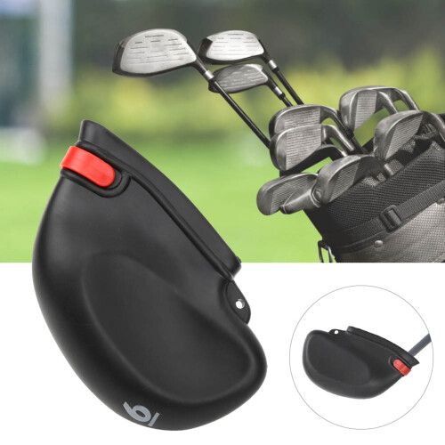 9pcs PVC Golf Iron Head Covers Set, Black, 7.5cm x 12cm 2
