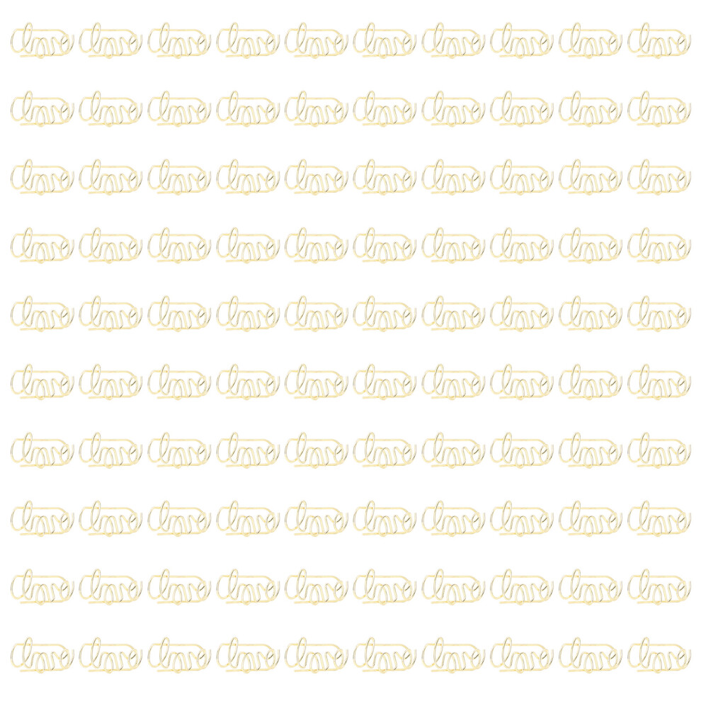 100Pcs Paper Clips Portable Cute Mini Gold