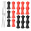 Silicone Bow String Protector & Finger Guard, Black & Red, 2 Sizes 16