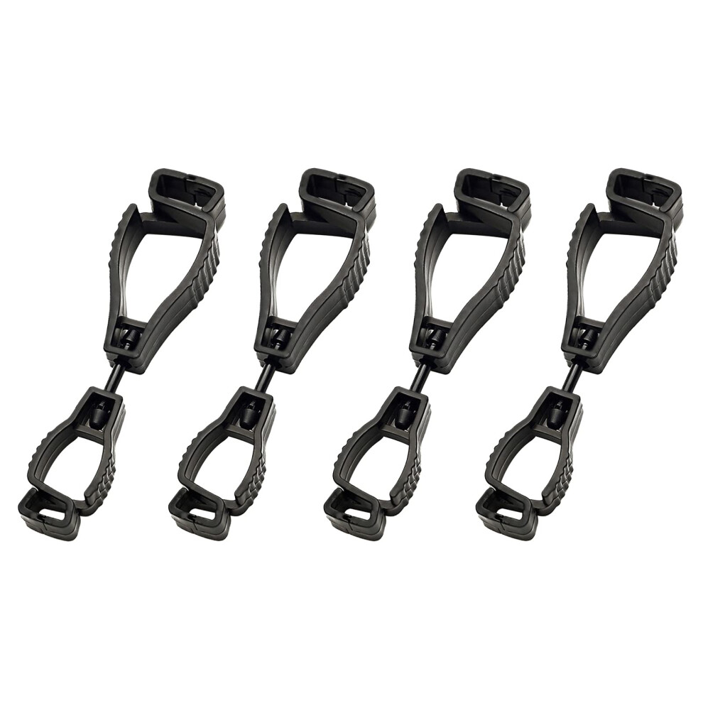Glove Clips For Work Gloves, 4 Pack Black Glove Holder Clip, Durable Glove Grabber Catcher For Safety And Storage 6482260352497