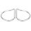 2Pcs Diving D Rings Bent for 5.08cm/2.0in Webbing 5