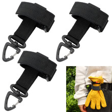 Glove Clip Glove Holder with Carabiner – 3 Pack Durable Coupling Belt Holder for Service Gloves, Masks, Glasses, Helmets