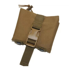 Dump Pouch Foldable Drawstring Magazine Recovery Pouch, Roll-Up Mud Color Garbage Bag, Lightweight and Durable Design